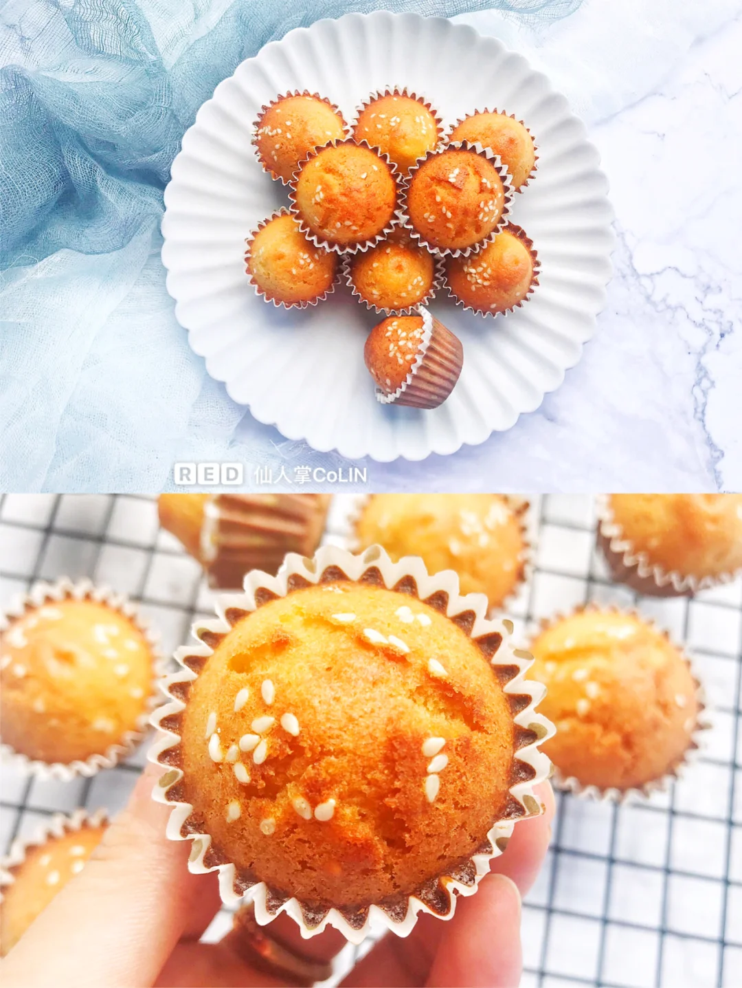 这么好吃的脆皮蜂蜜小蛋糕🥧原来这么简单❗️