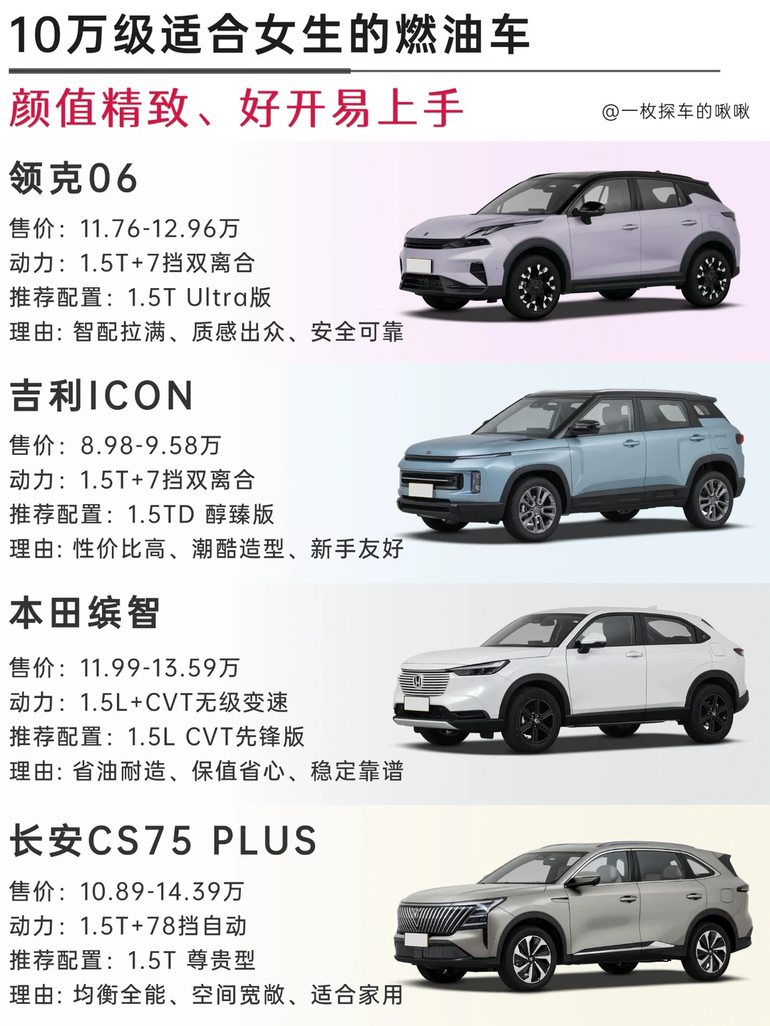 新手买车别纠结‼️10万级SUV直接闭眼入🔥