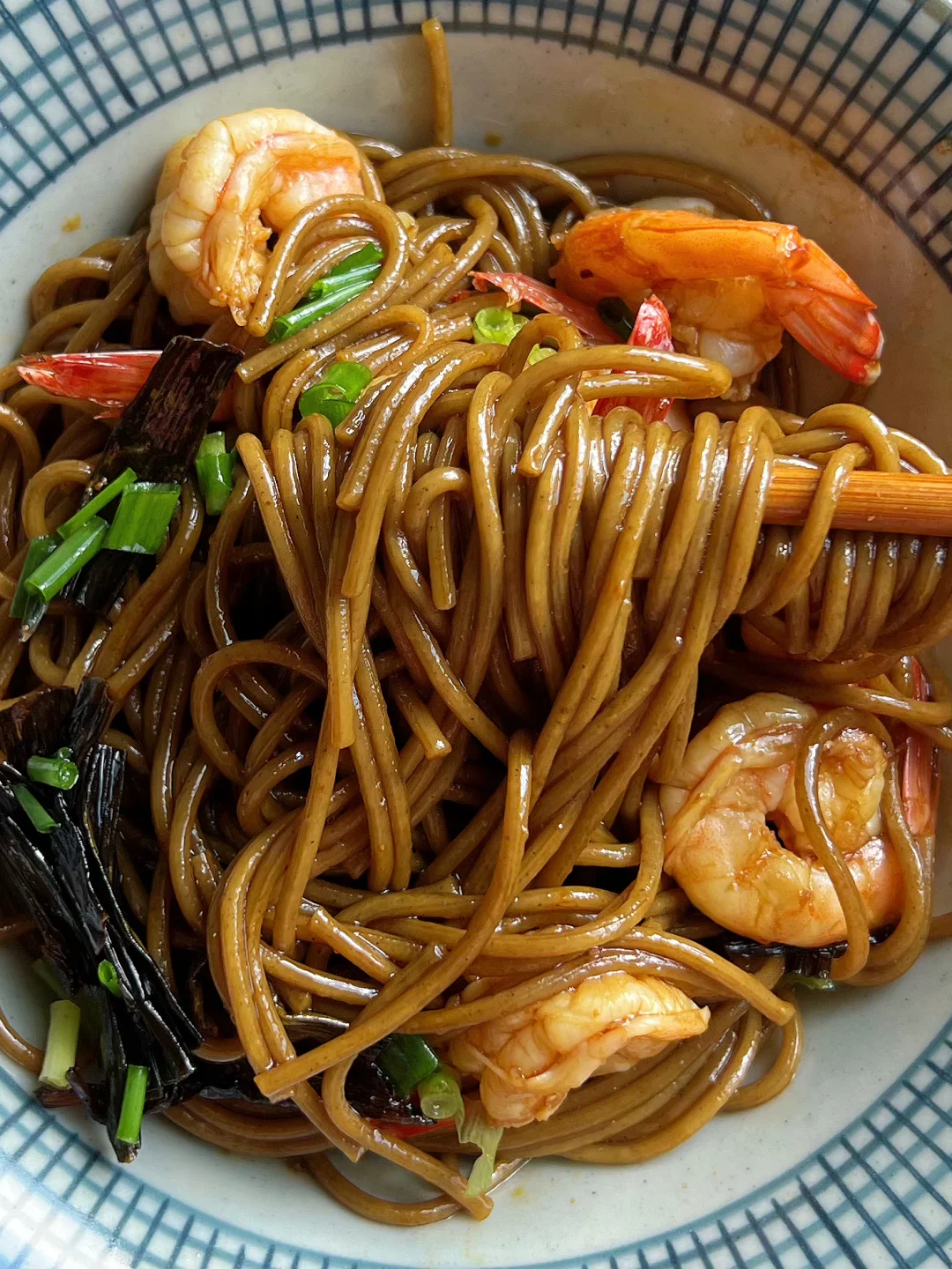 好吃到舔盘❗️鲜虾葱油拌面🍜