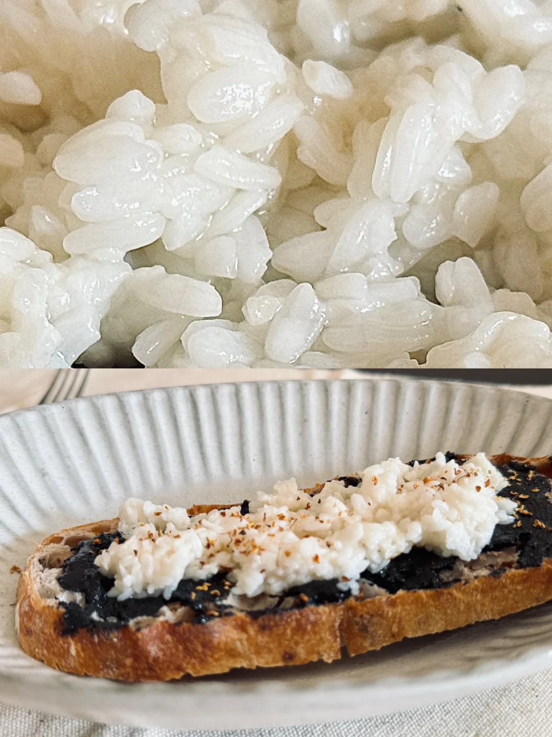 早安｜酒酿黑芝麻酱恰巴塔🍞➕黑松露滑蛋🍳