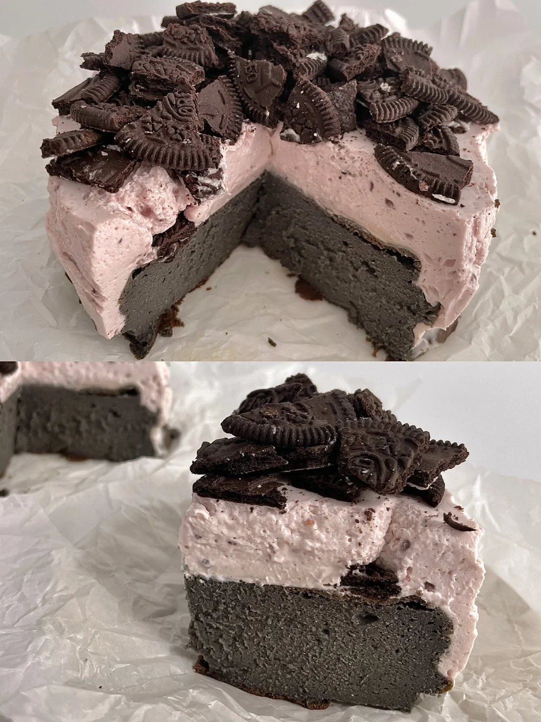 🍓奥奥草莓巴斯克｜❤️🖤甜酷cake 高级感满满