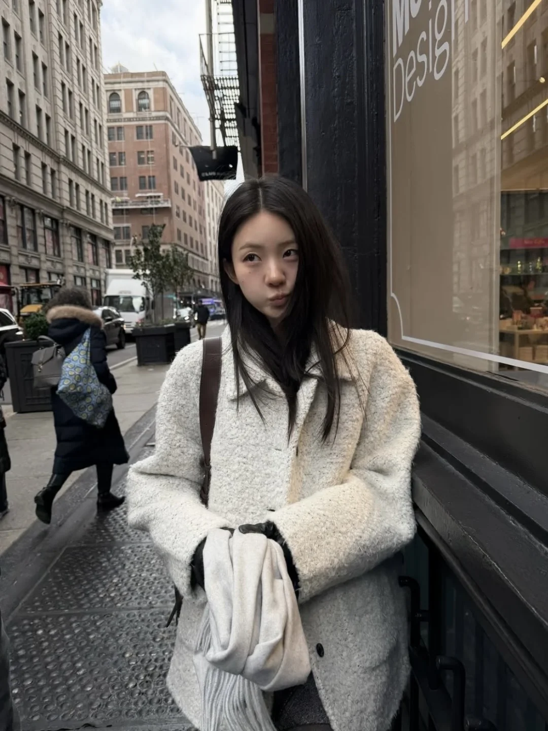 🇰🇷ins韩女同款的这件羊圈圈毛外套要安排