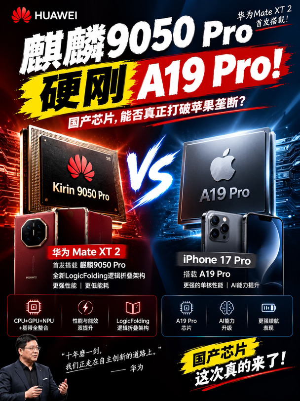麒麟9050Pro硬刚A19Pro！🔥