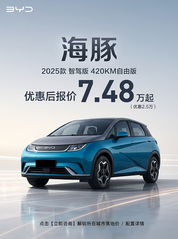 亏麻了！海豚 2025 款这个价了🔥
