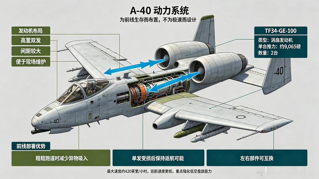 A‑10是美军专职近距离对地支援平台，凭借钛合金装甲、30毫米GAU‑8机炮与11个武器挂点，拥有强悍低空生存能力与持续火力，经过A‑10C航电升级后可使用各类精确制导弹药，能够在前线简易机场部署，长时滞空盘旋执行任务。

在美伊冲突的“史诗怒火”行动当中，A‑10并未承担纵深突防任务，主要活跃于霍 ​