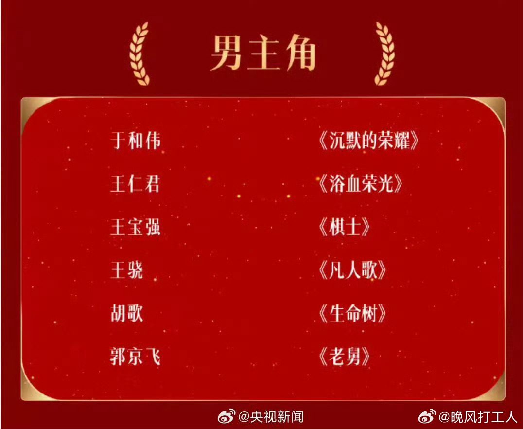第33届金鹰奖视帝视后终极预测！宋佳于和伟领跑，胡歌吴越成最大变数

第33届中国电视金鹰奖颁奖典礼将于9月29日在长沙举行。视后六强：马伊琍、任素汐、闫妮、杨紫、吴越、宋佳；视帝六强：于和伟、王仁君、王宝强、王骁、胡歌、郭京飞。

视后赛道：宋佳凭《山花烂漫时》豆瓣9.6分领跑，被视为头号热 ​