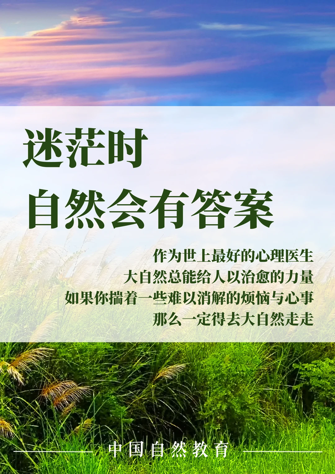 自然教育｜迷茫时，自然会有答案