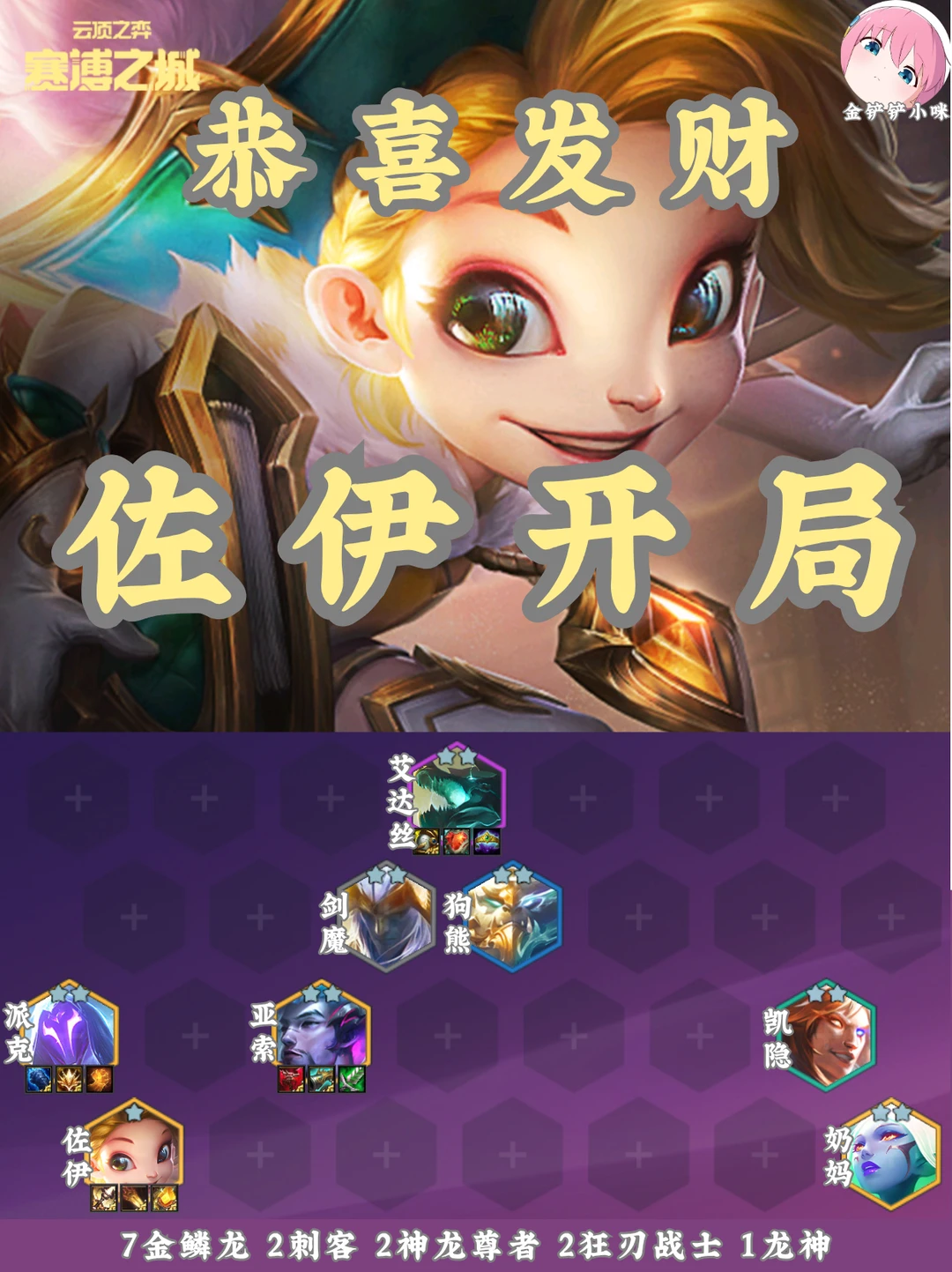 🔥恭喜发财佐伊开局 前期过渡成型一图流