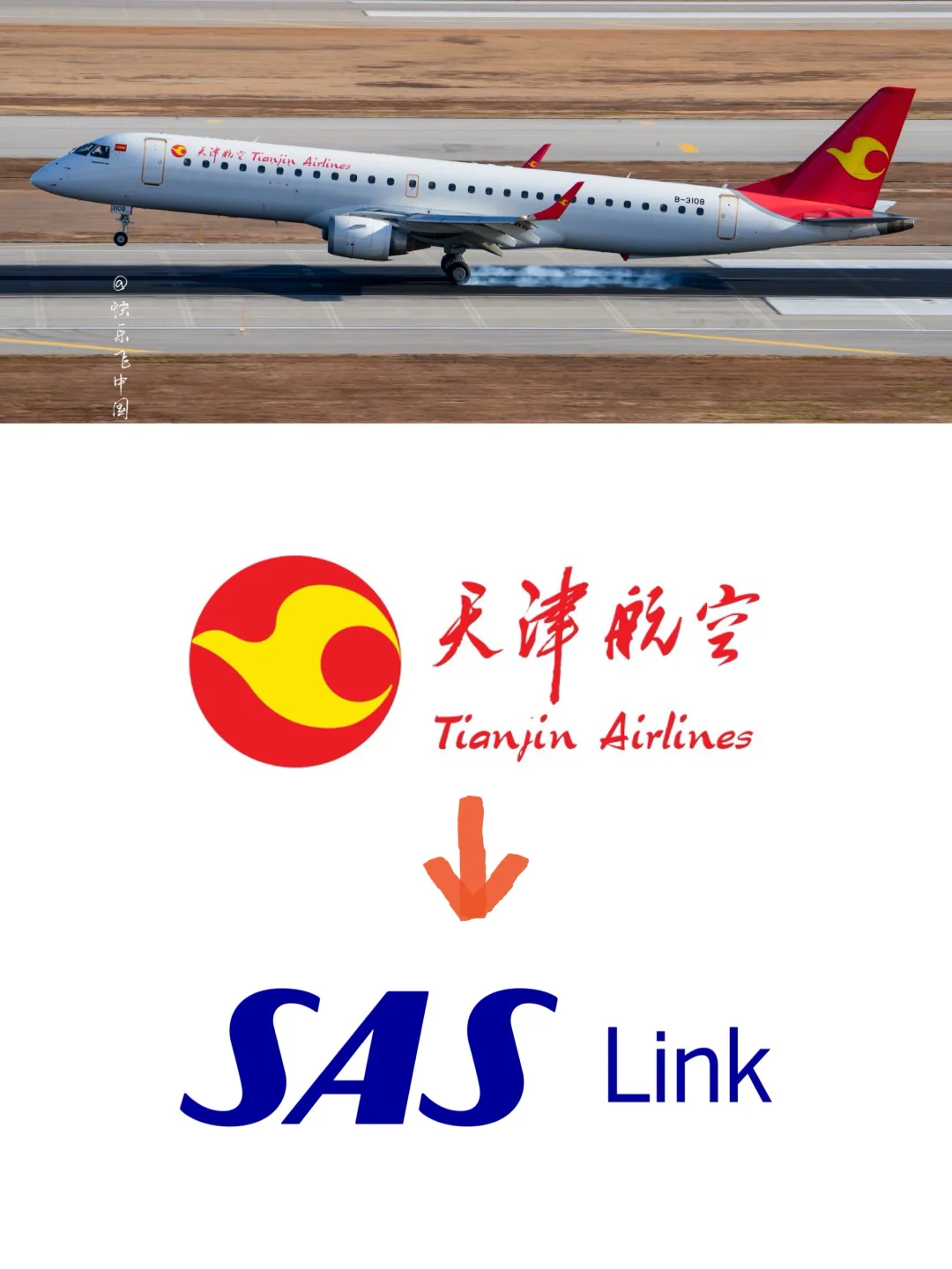 天津航空E195的终点，北欧航空SAS Link❓