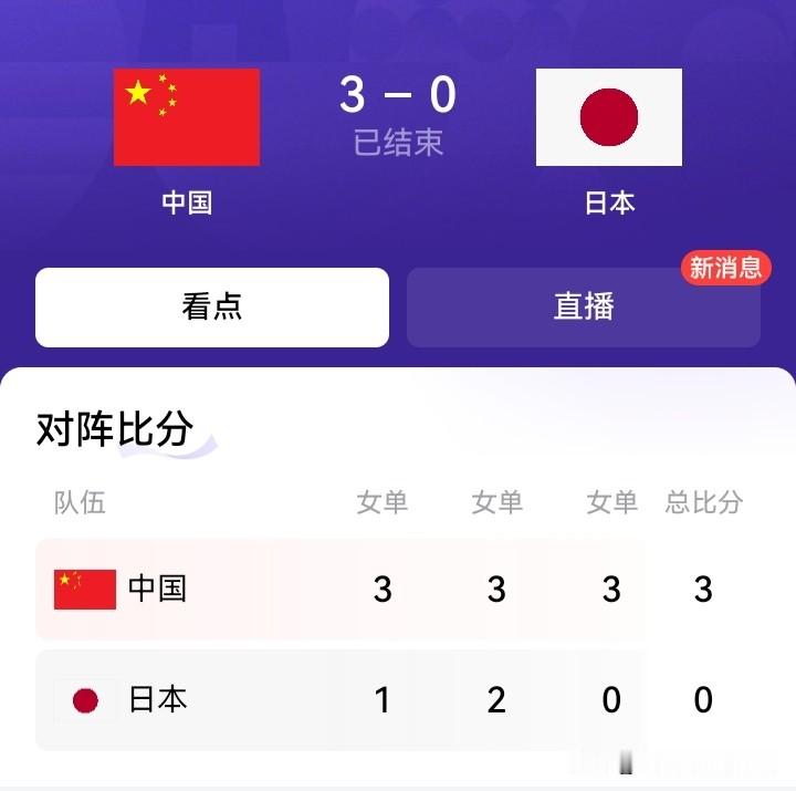 国乒女团3-0横扫日本！豪取亚运六连冠