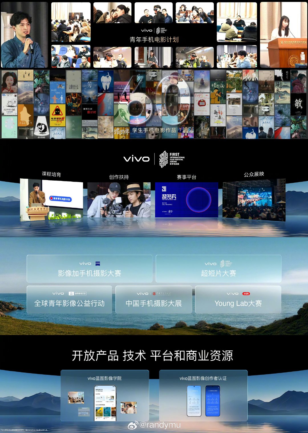 即将发布的X500可以帮忙跟人、辅助构图，留给摄影师的借口又少了一点。vivo 这次创作者盛典直播里聊到的更新里，长焦跟随挺让人好奇，新加入的色彩风格也想上手试试，视频部分也有不少新东西。几张总结图放这儿，看看哪一项是你想用的[开学季] #vivo##dailymoment# ​