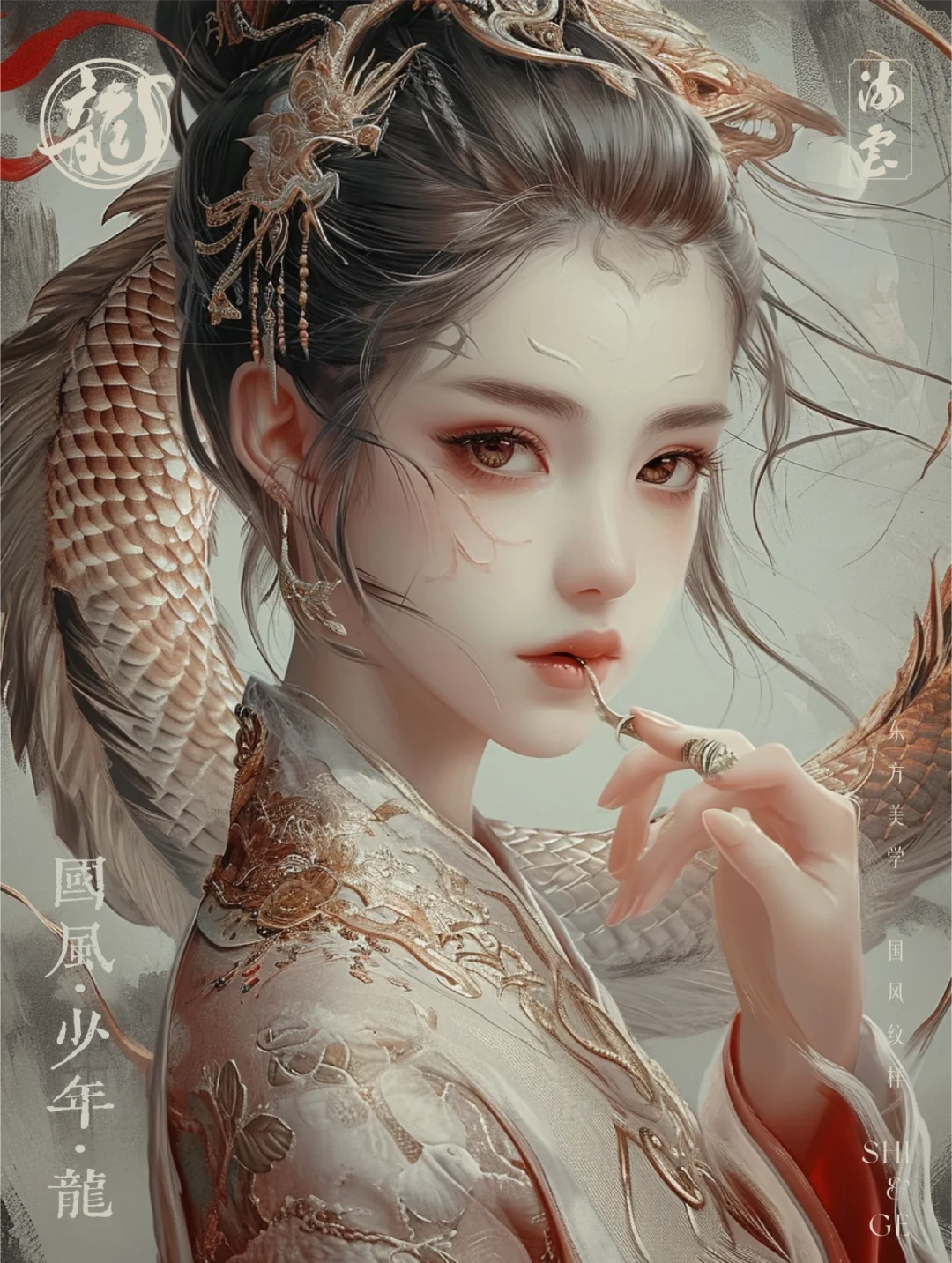 国风、少年、龙