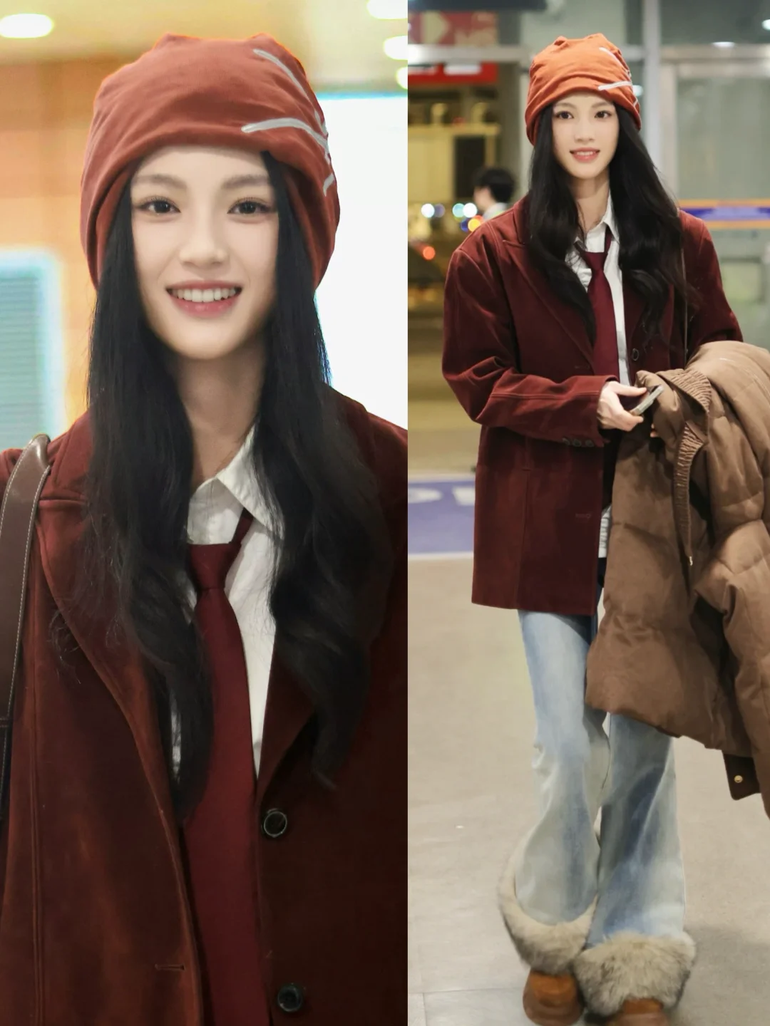 沈羽洁私服，这身高真是妥妥的衣架子