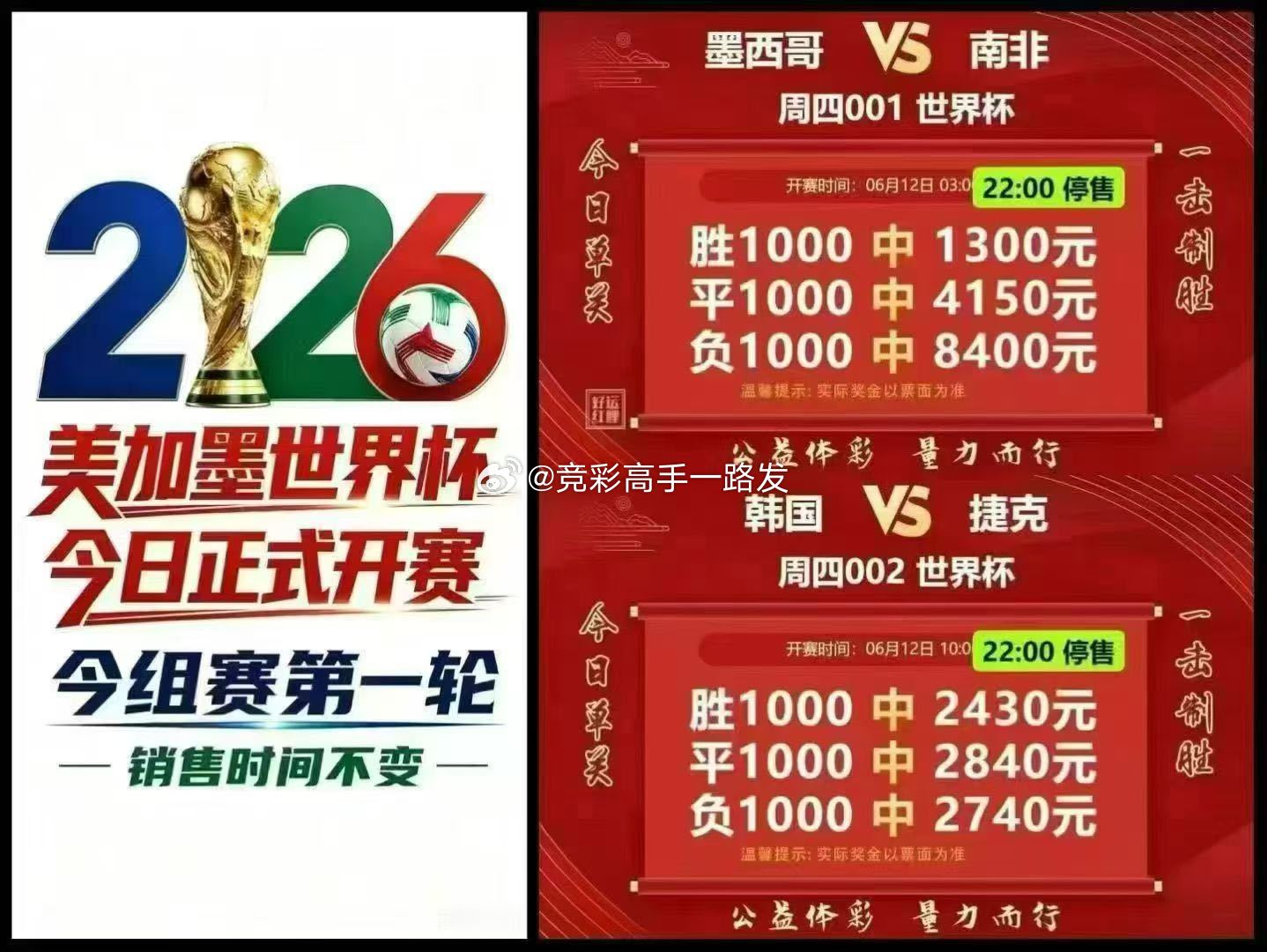 世界杯今日2场比赛   墨西哥vs南非   韩国vs捷克    今日可...