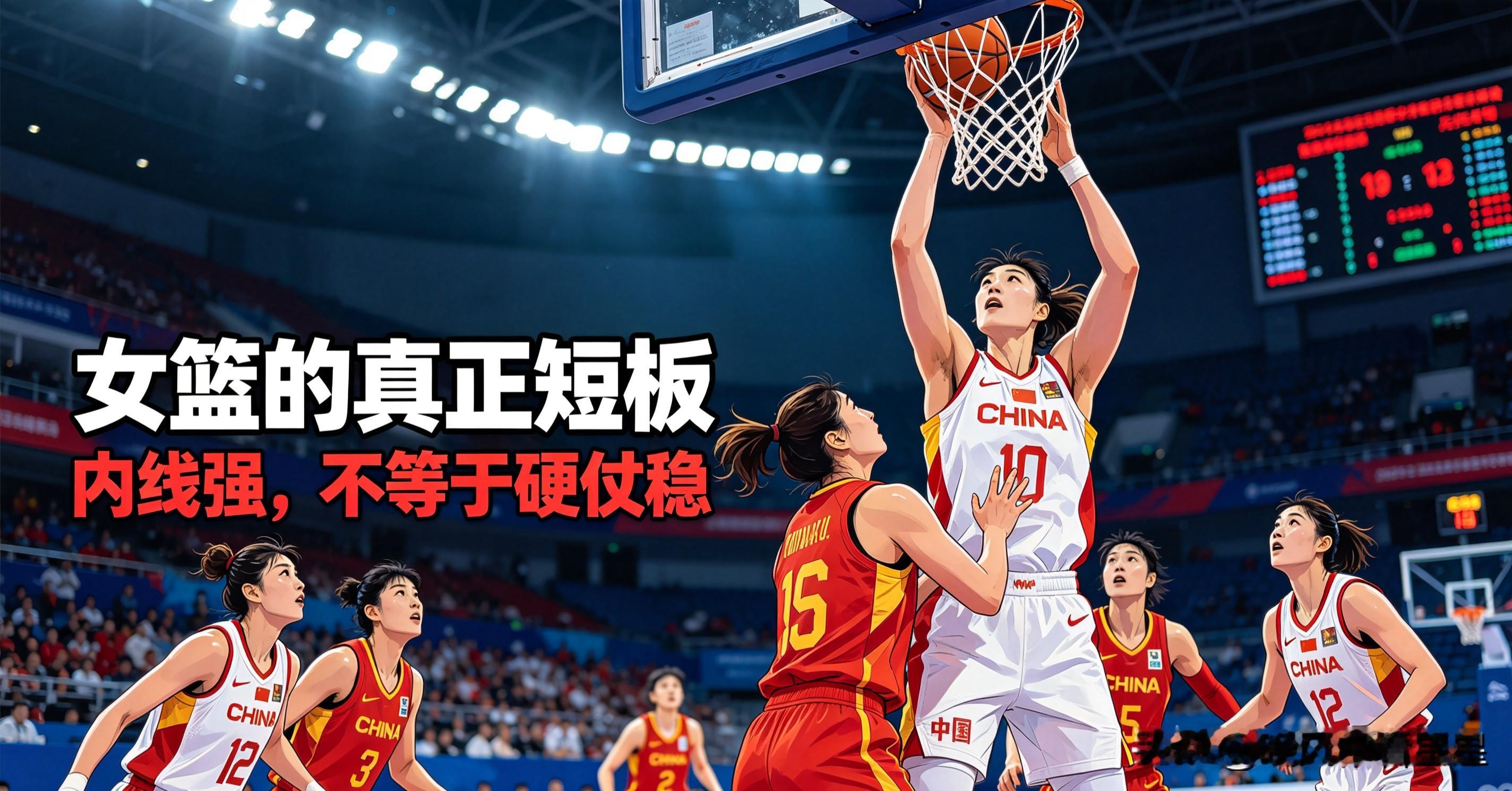 中国女篮真正的致命短板！内线世界顶级，却总赢不了硬仗。
很多人一直高估了现在的中国女篮。我们拥有亚洲顶级、甚至世界级的内线阵容，身高占优、对抗硬朗，纸面实力完全不输欧美强队。但近几年关键大赛、高强度对抗赛里，女篮频繁输硬仗、卡关键球。根本问题不在内线，而在被所有人忽略的致命短板——后卫疲软、外线失灵