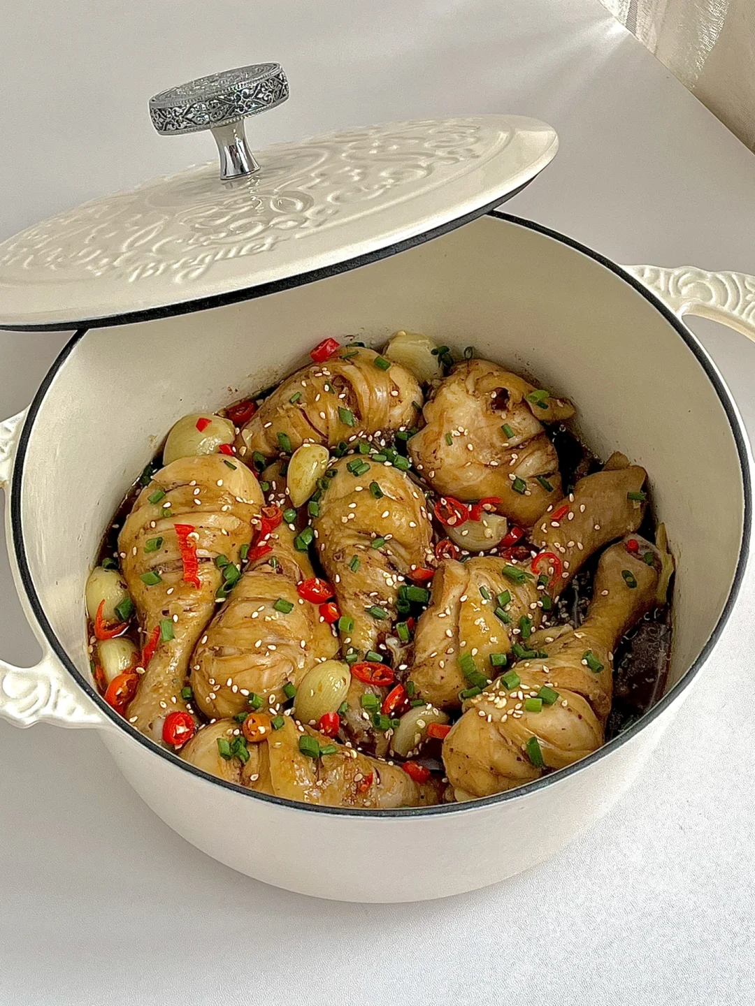 ☀️减脂期必备｜无水无油鲜嫩多汁葱油鸡腿🍗