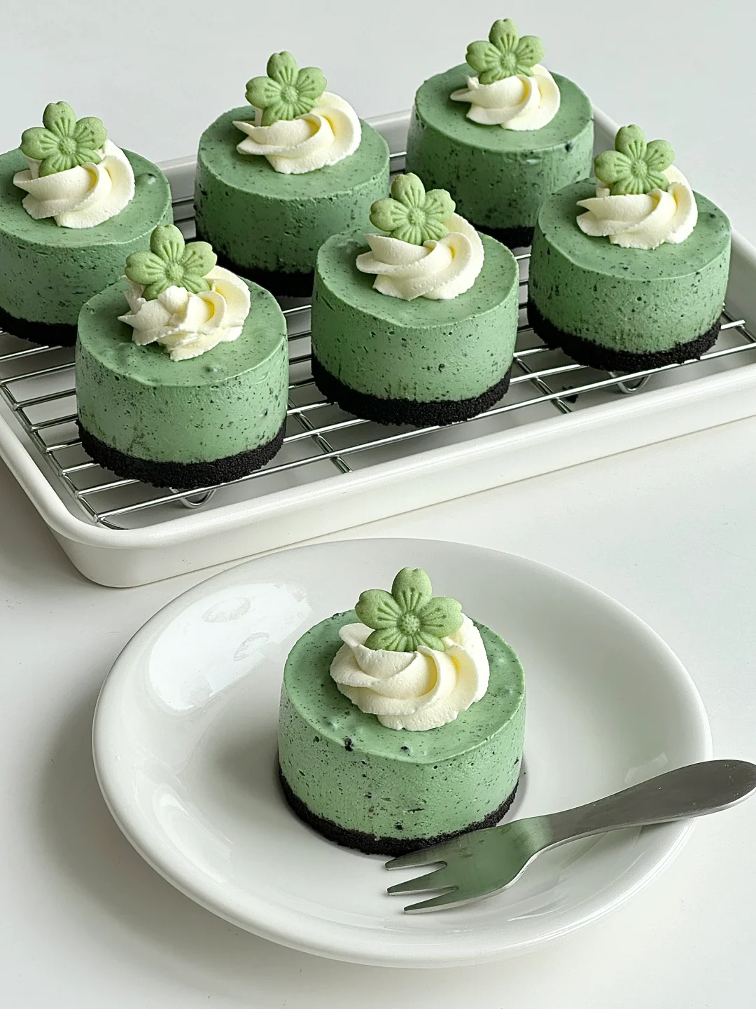 免烤｜清新抹茶奥利奥🍪芝士蛋糕