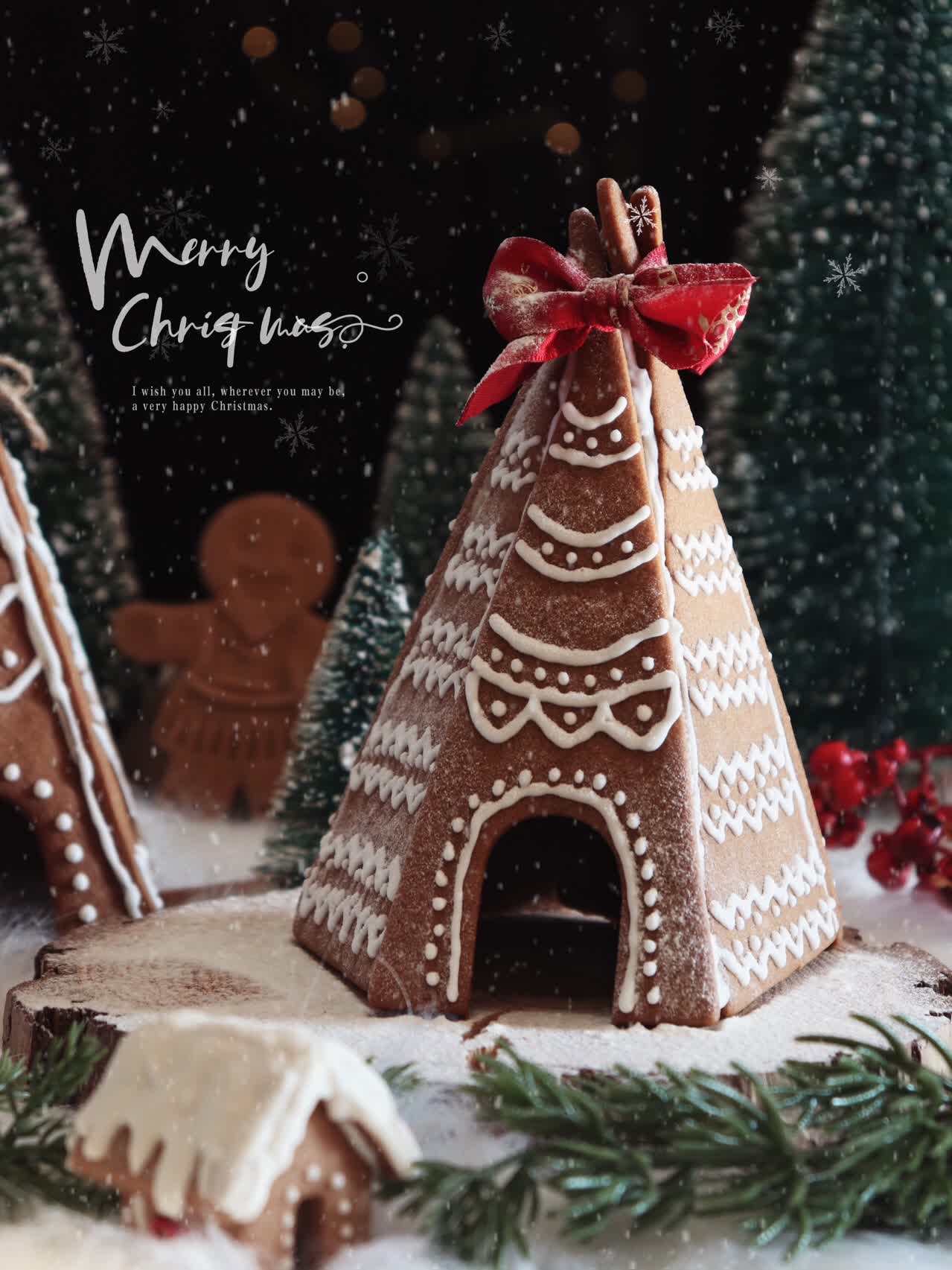 🎄圣诞姜饼屋帐篷详细教程|圣诞节礼物甜品