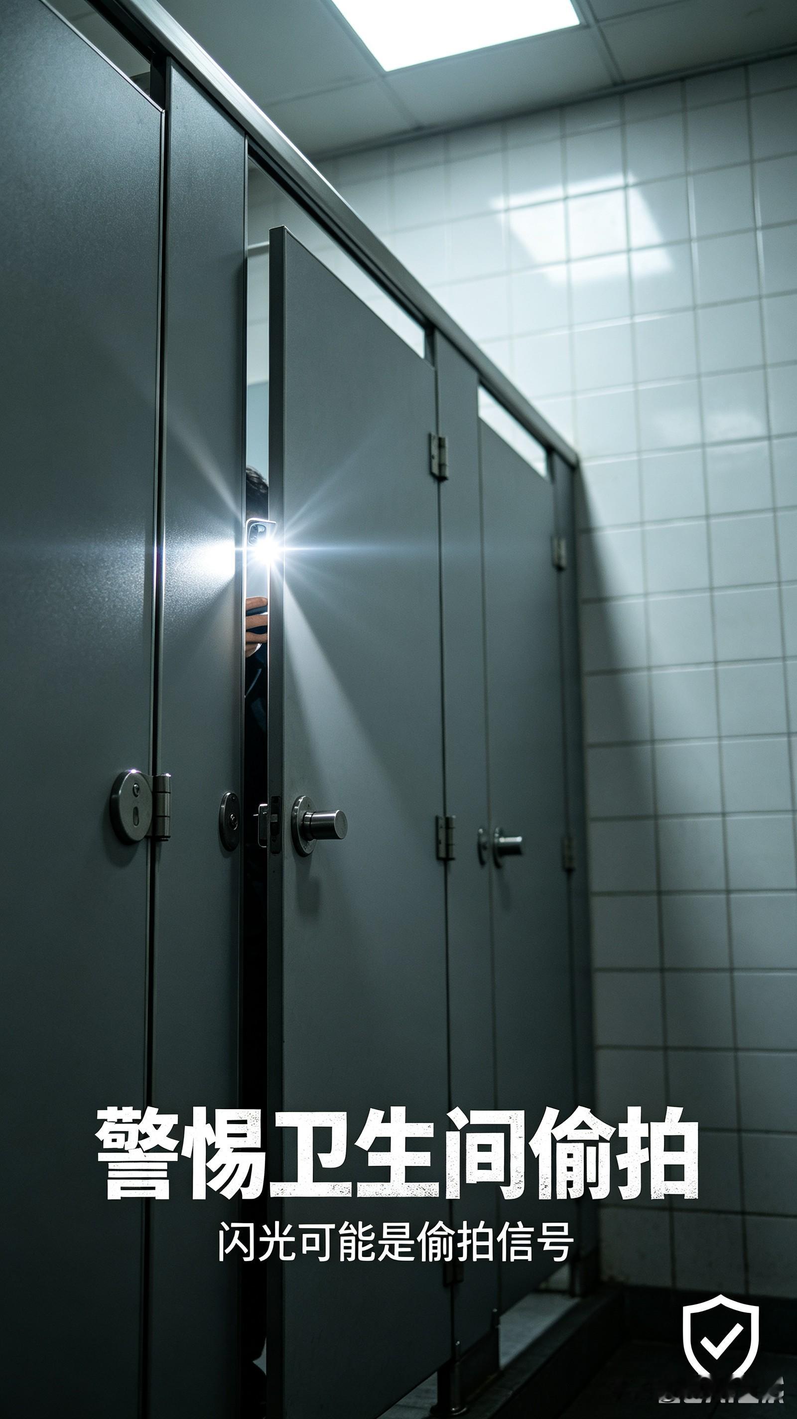 宁波一名女子在写字楼厕所，
发现门缝闪过一道手机闪光灯。
她意识到可能遭遇偷拍，不敢贸然开门。
嫌疑人发现暴露，立刻关掉灯光逃走。
提醒大家，遇到偷拍不要硬拼，
记住特征，保留证据，及时报警。
隐私不容侵犯，此类违法行为必将受到惩处。