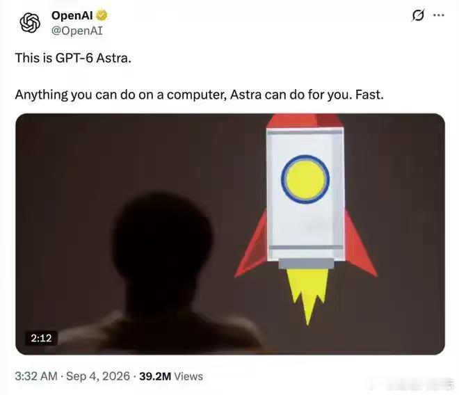 【#首批GPT-6内测结果离谱##OpenAI 7月单月企业收入环比增长32%#】
9月4日凌晨，OpenAI发布新一代旗舰模型GPT-6 Astra，官方定义为“目前全球最智能且对齐程度最高的模型”，训练动用超10万块GPU。
基准测试中，Astra在高阶数学FrontierMath Tier4 v2得分97.6%；抽象推理ARC-AGI-3得分99.9%，上一代GPT ​