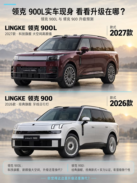 放大放宽 取消牙线灯！领克 900L 全新前脸