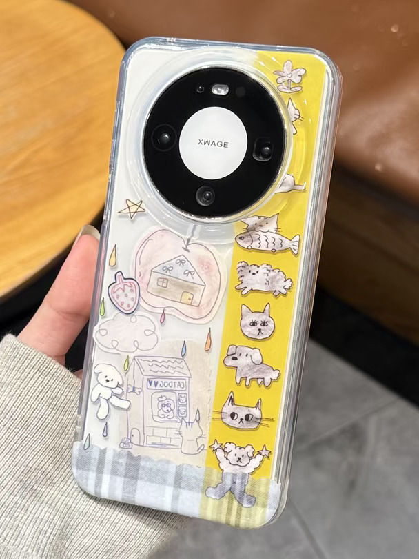 拼贴🏠手绘猫咪🐈~华为mate80pro好可爱！！！