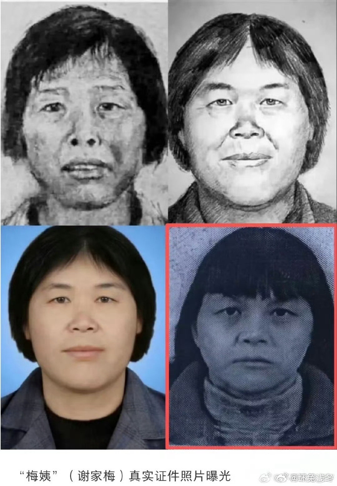 #梅姨证件照曝光#梅姨证件照曝光 这画像和本人差距还是挺大的 难怪这么多年才抓上 恶人自有恶人磨 ​
