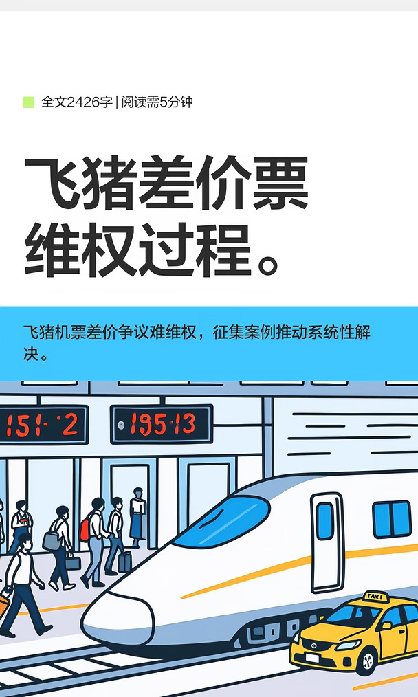 飞猪差价票维权过程。