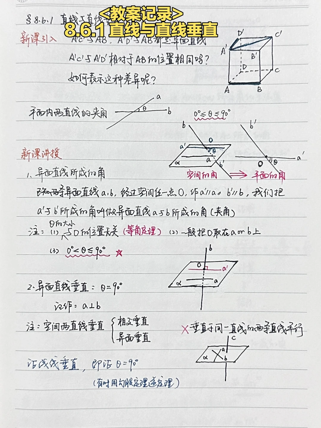 8.6.1 直线与直线垂直