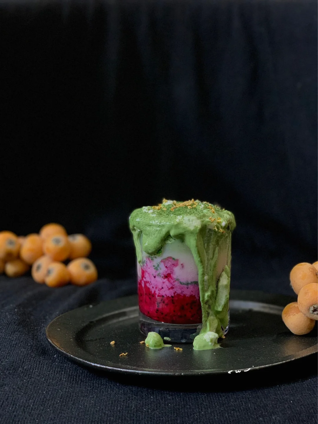 火龙果豆奶拿铁➕抹茶芝芝奶盖🌿清爽夏饮