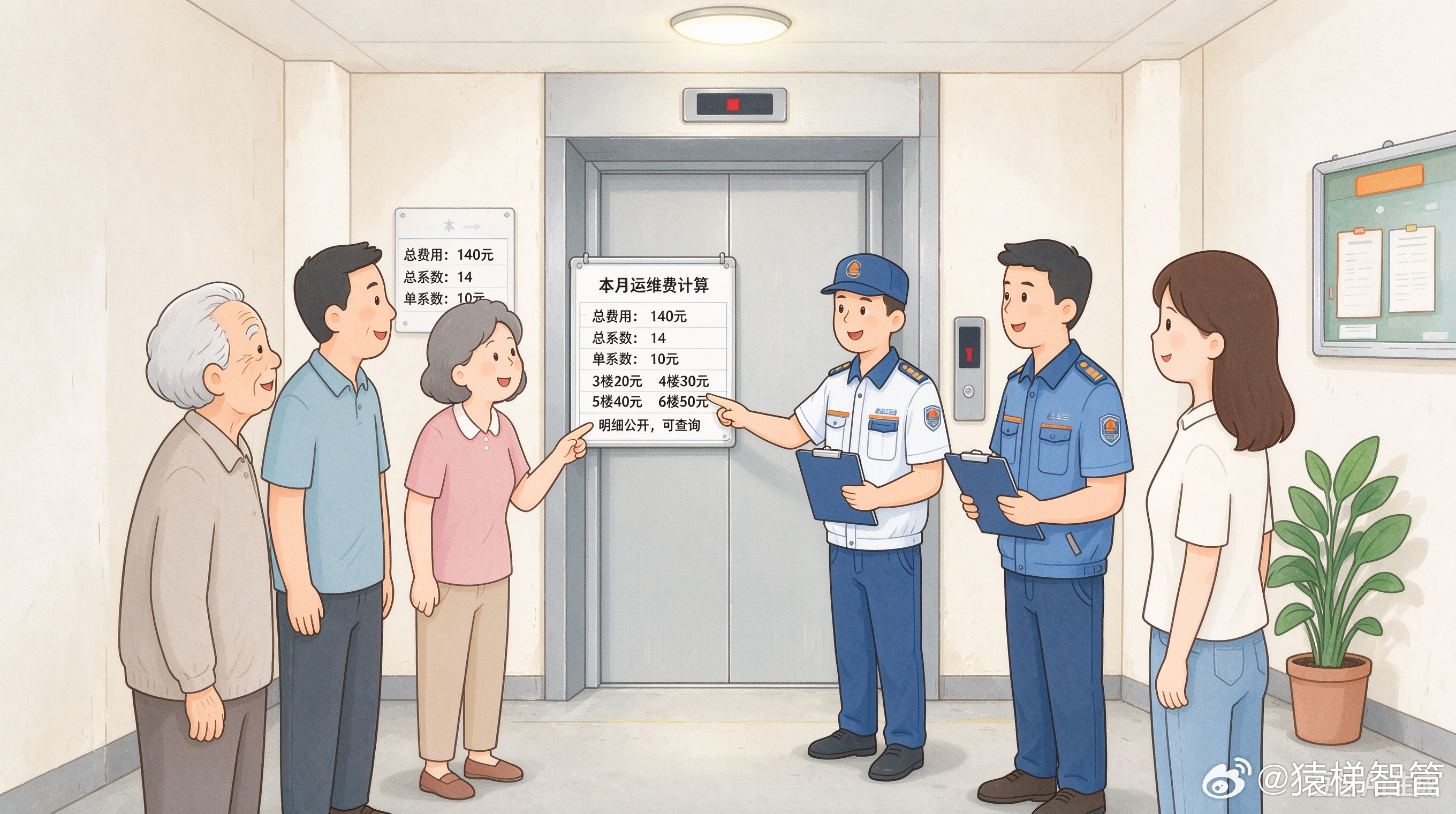 老旧小区电梯运维智能化分摊，让缴费公平省心无争议
随着老旧小区改造工程持续推进，加装电梯成为众多多层住宅居民的民生福祉，彻底解决了高龄老人、居家主妇、孩童出行爬楼难的问题。但电梯投入使用后，日常维保、年检、电费、故障维修等运维费用的分摊收缴，一直是困扰小区业主和业主代表的难题。以 ​