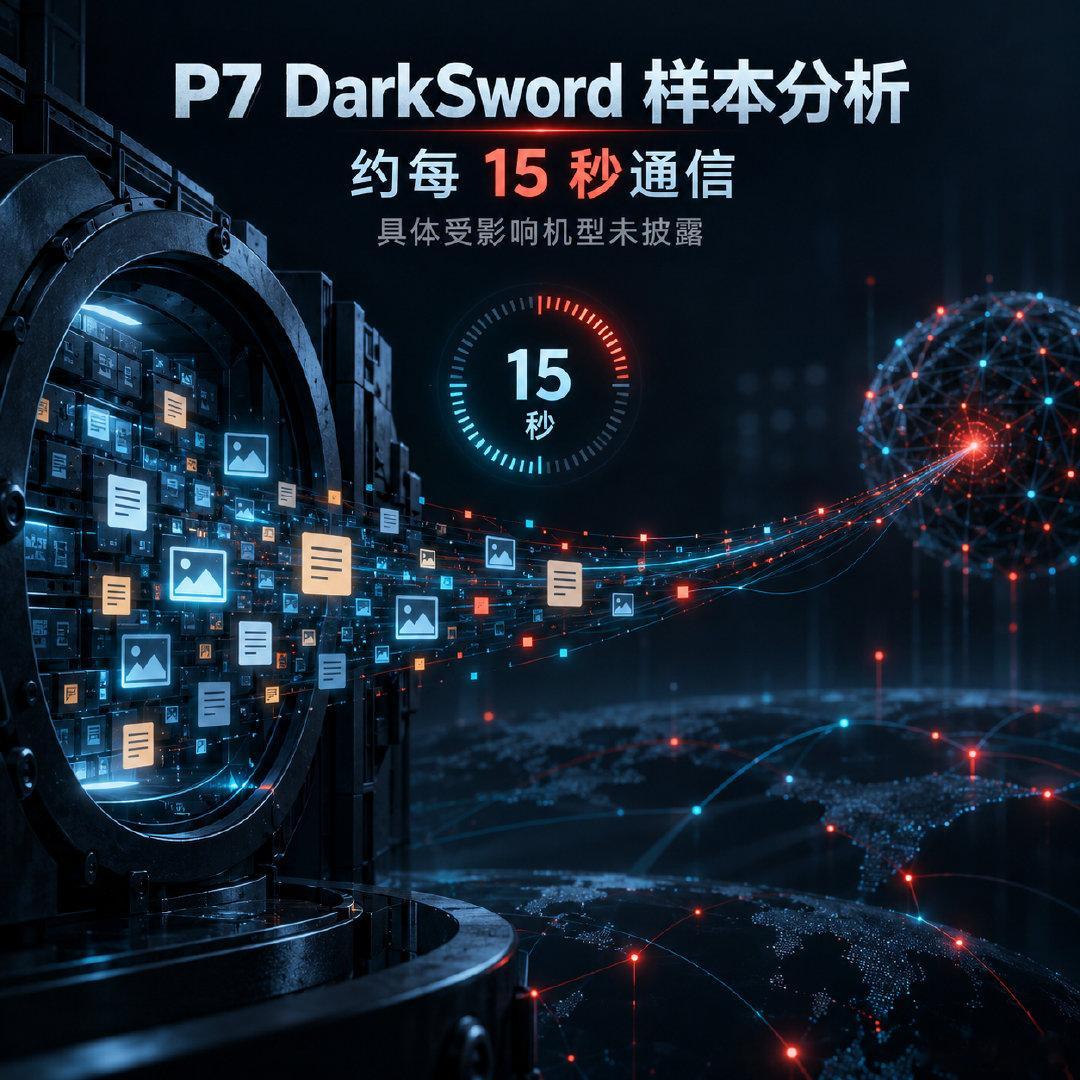 【数码快讯】据 iVerify 报告，研究人员发现 P7 DarkSword iOS 间谍软件变种。分析显示，该样本可约每 15 秒与远程服务器通信，并具备读取、外传照片和备忘录等数据的能力。报告未说明具体受影响机型。#P7DarkSword##iOS安全##间谍软件研究##数据安全##网络安全# ​