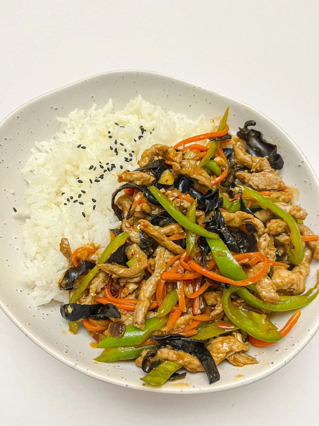 鱼香肉丝盖饭 | 🍛今日晚餐就吃它