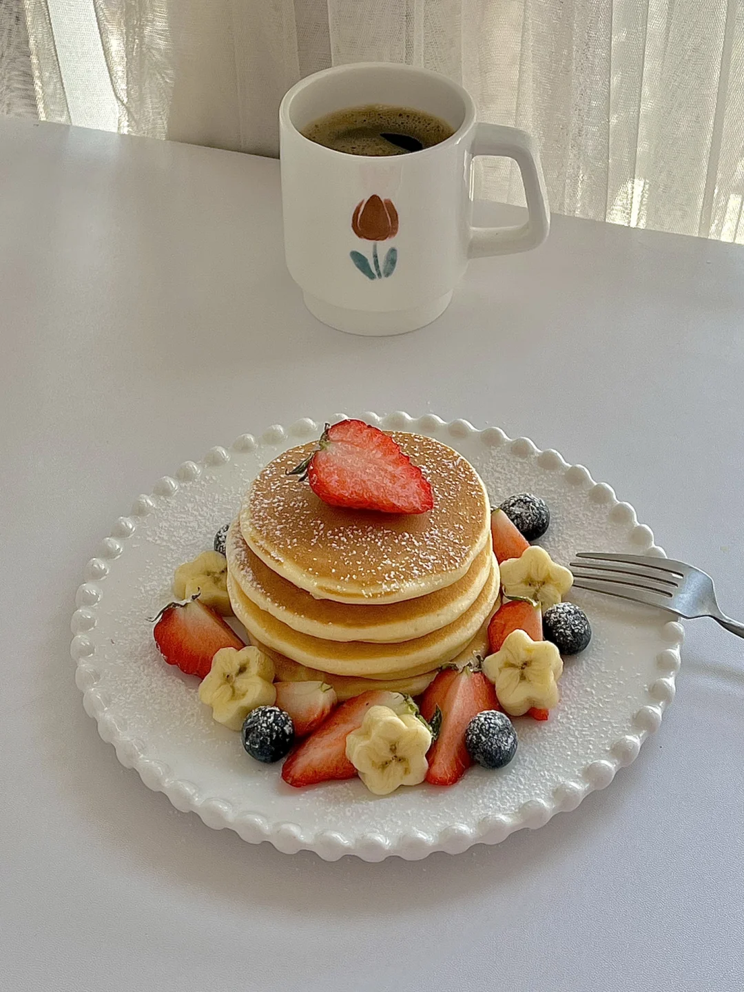 ☀️工作日早餐｜自制无油版草莓松饼🍓