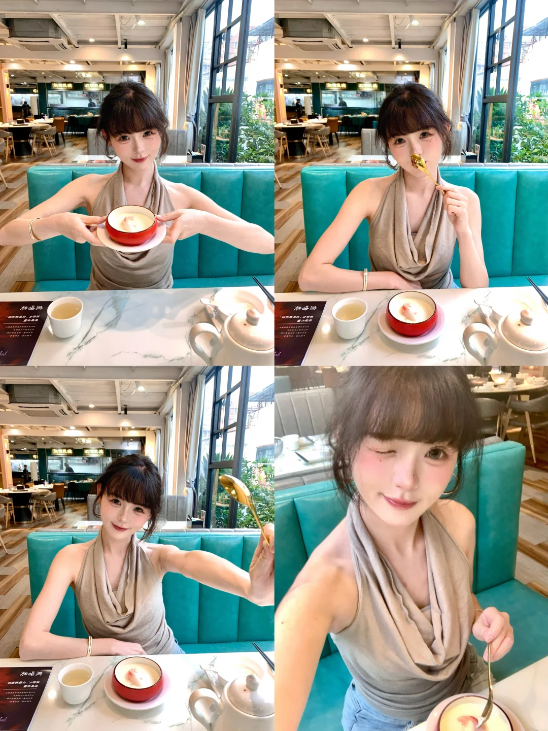 双皮奶和你一样甜｜甜妹探店吃饭拍照姿势🍽️