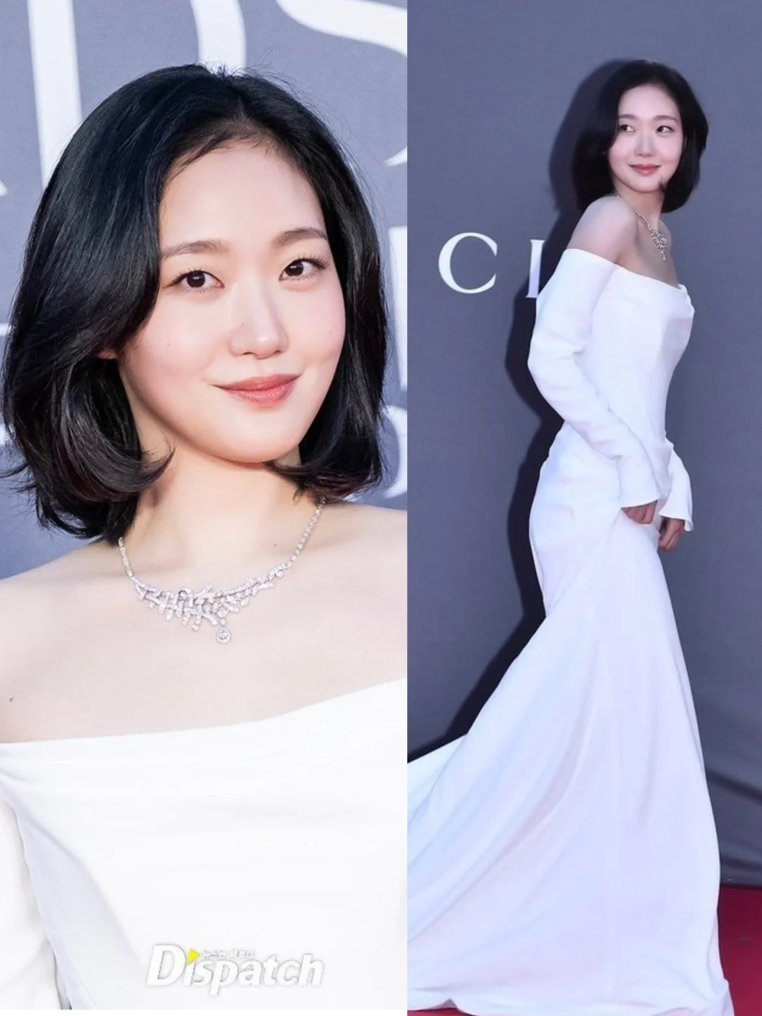 金高银百想艺术大赏，一袭白裙好美