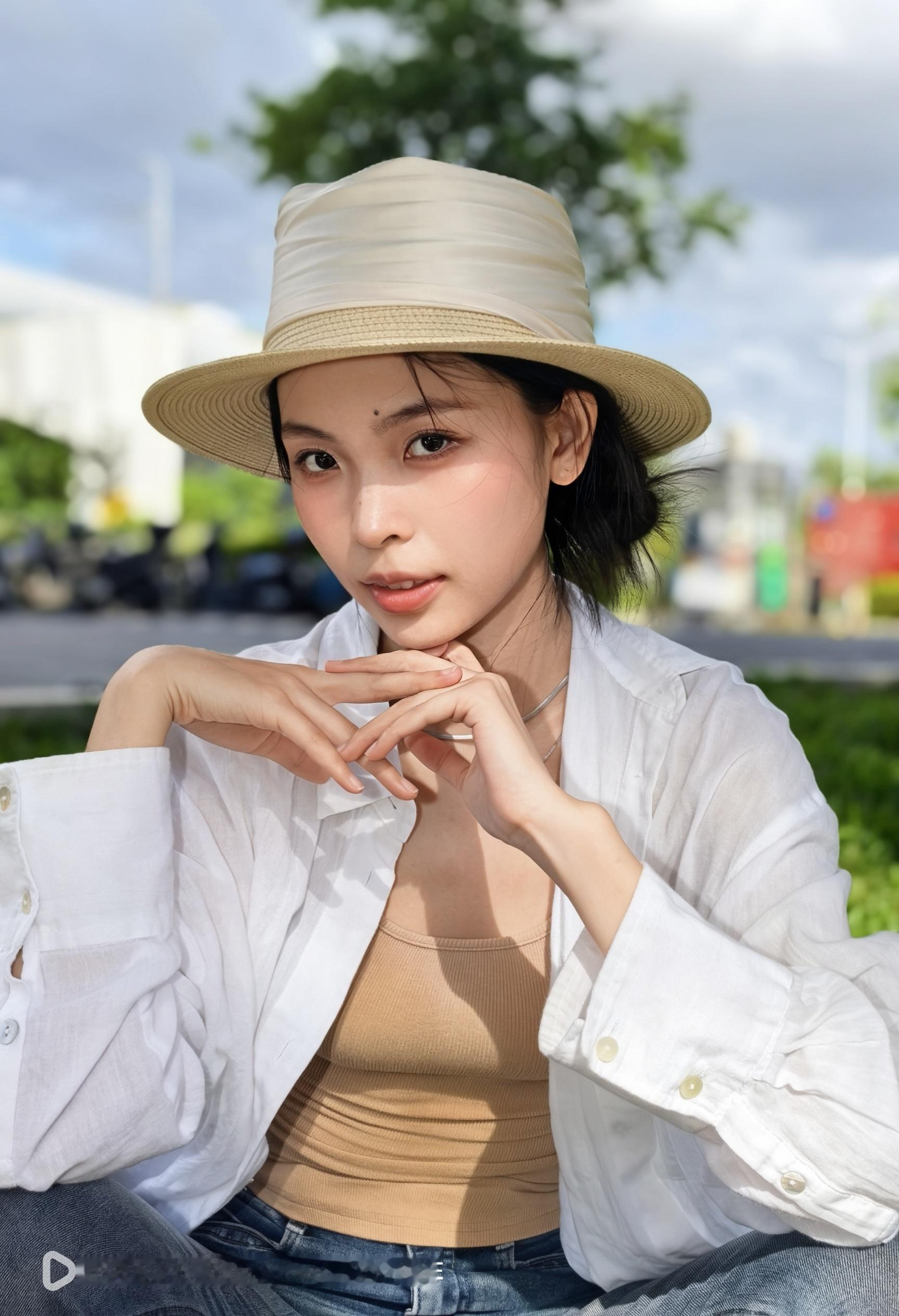 早上好，当我模仿Bro的拍照姿势，就会得到这样的照片～ ​​​