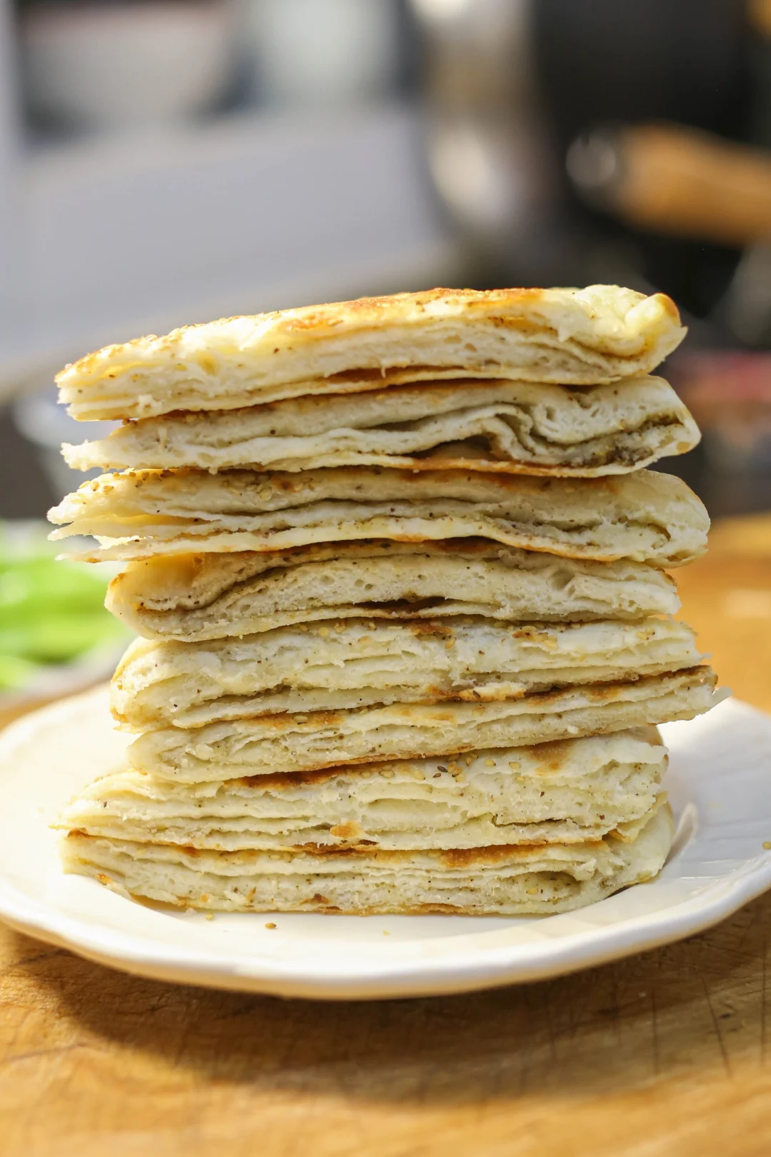 换着花样做面食｜千层椒盐发面大饼外酥里软