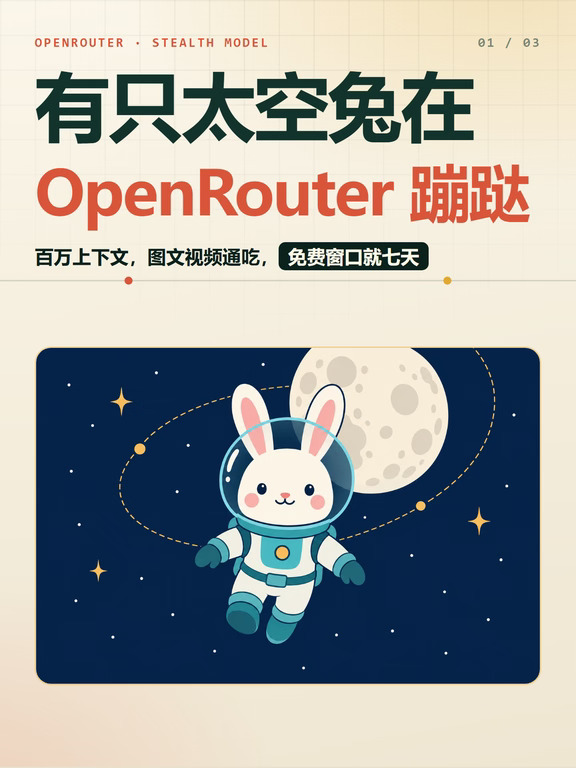 有只太空兔正在 OpenRouter 上蹦跶！