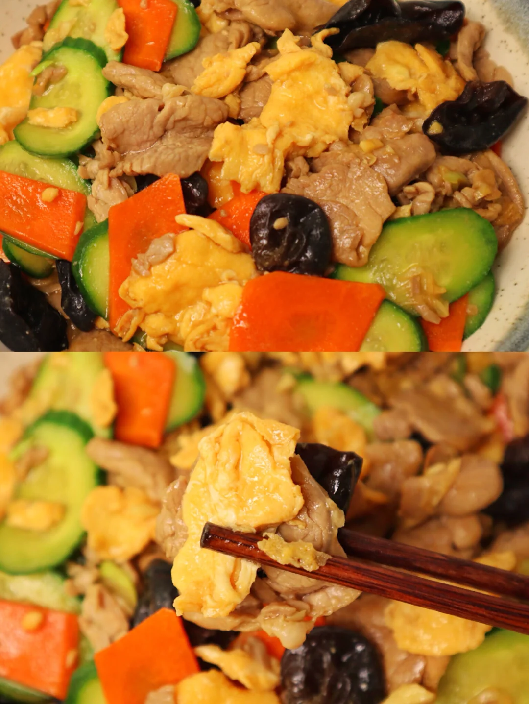 色香味俱全的家常木须肉😋五分钟学会快手菜