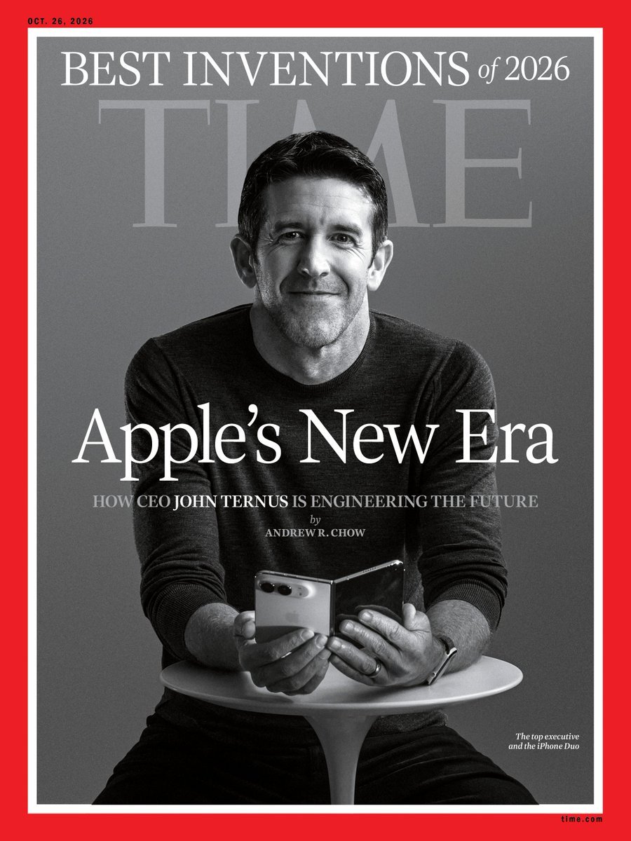 特努斯和iPhone Duo，登上了《时代》杂志2026年最佳发明专刊的封面。

评论区直接沦陷了，毕竟折叠屏已经存在很久了。

没记错的话，2018年柔宇发布了全球第一款折叠屏手机柔宇 FlexPai。 ​