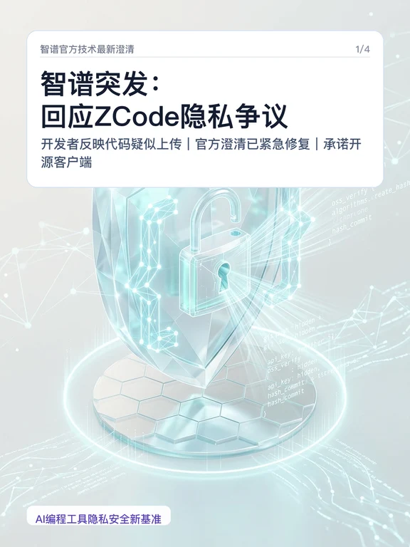 智谱突发：回应ZCode隐私争议
