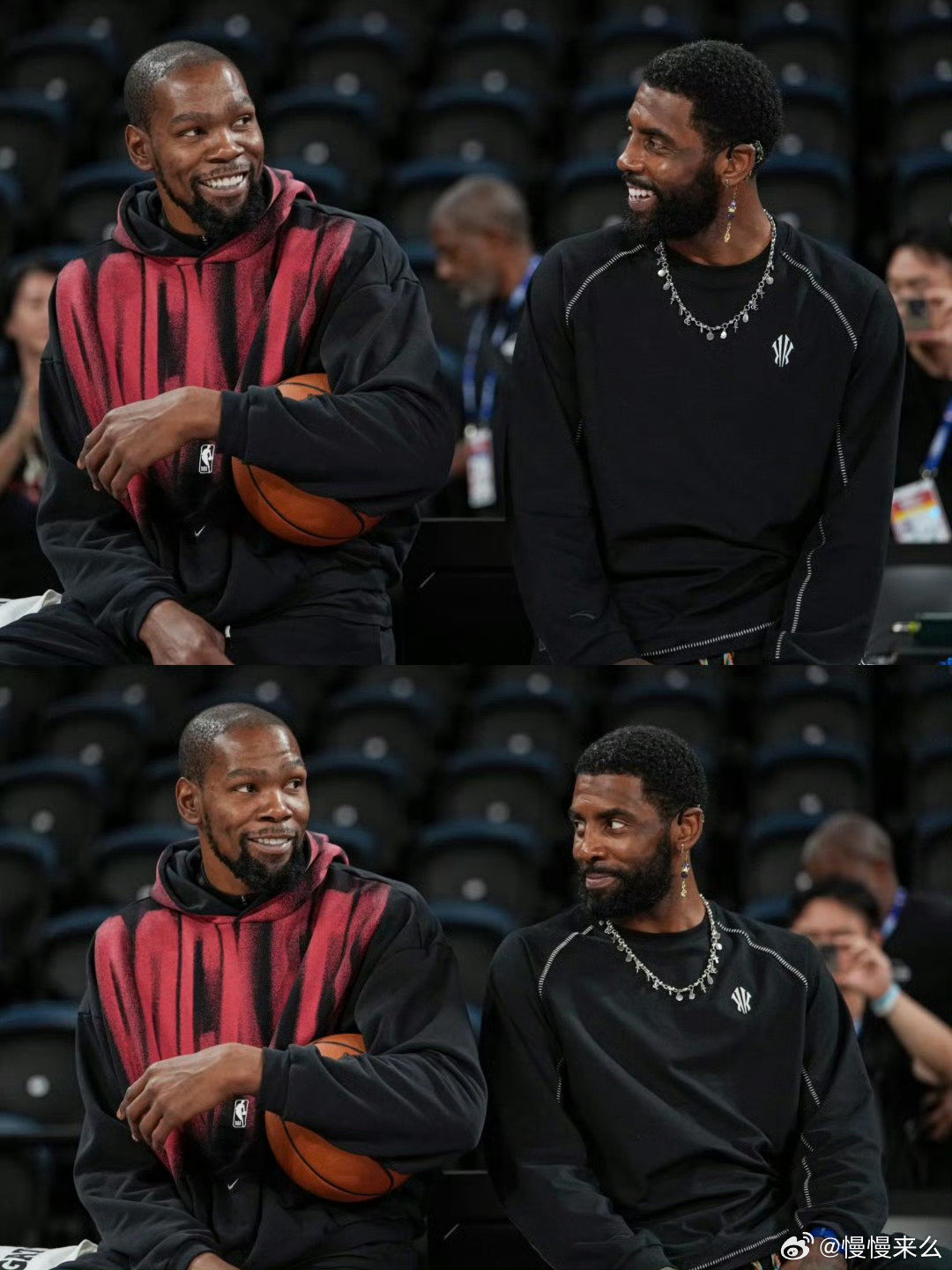 两位老友👏

#欧文[超话]##nba中国赛# ​