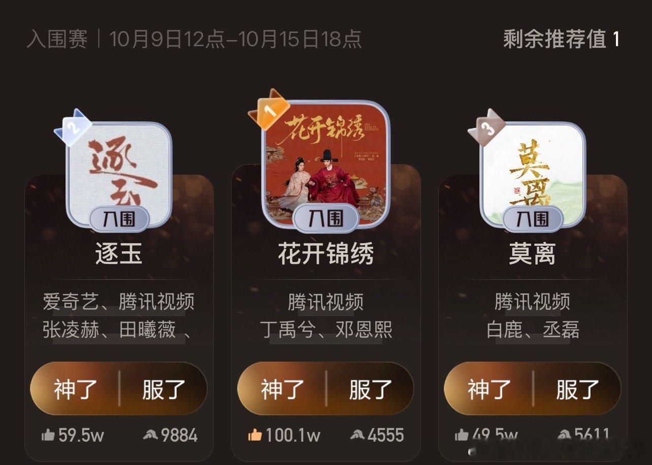 #兮熙相惜cp[超话]#  蛙趣，一百万了！大家继续啊#微博视界大会年度推荐##花开锦绣# ​
