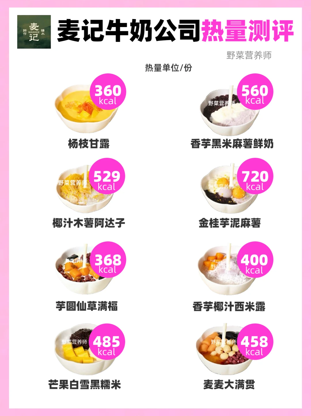 麦记牛奶公司热量测评🔥减脂期可以吃吗