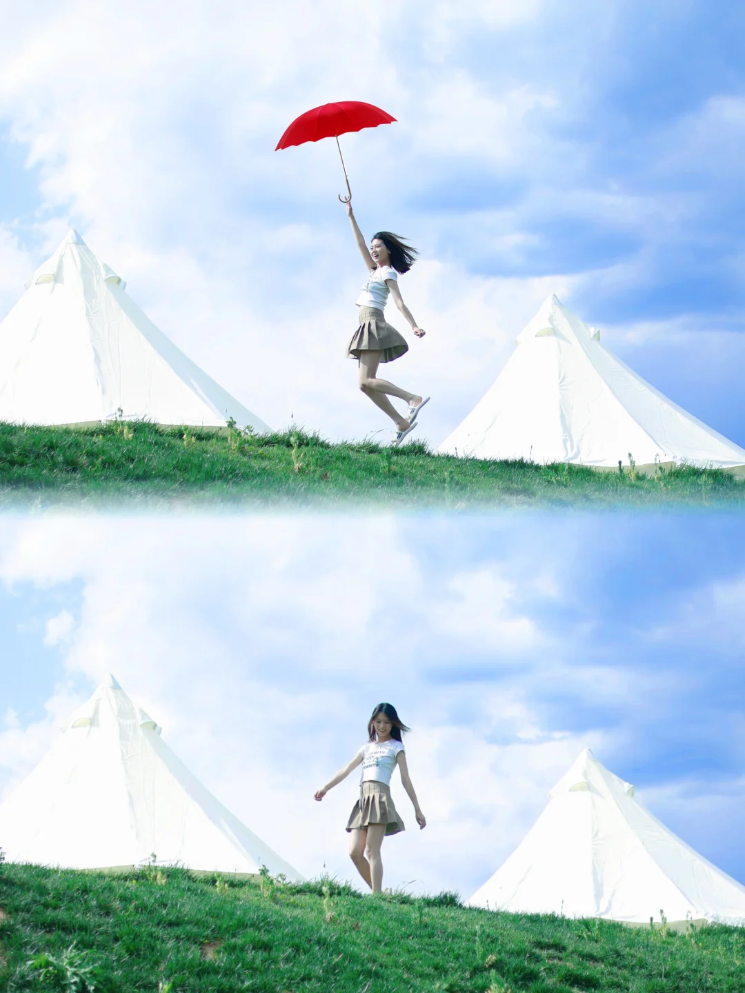 发现了宫崎骏的天空之城‼️有山有水🉑️露营