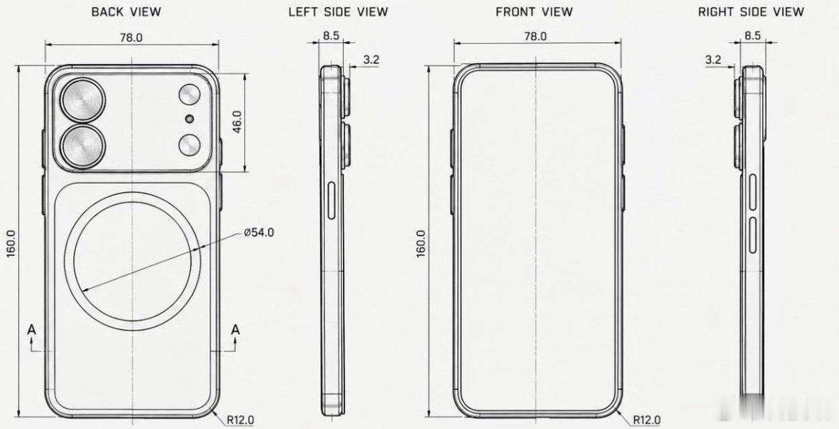 iPhone18外观曝光了，图1是AI效果，图2是草图，可能真改变外观了？！这种外观不得再次卖爆啊？太像Pro系列了[允悲][允悲][允悲] ​