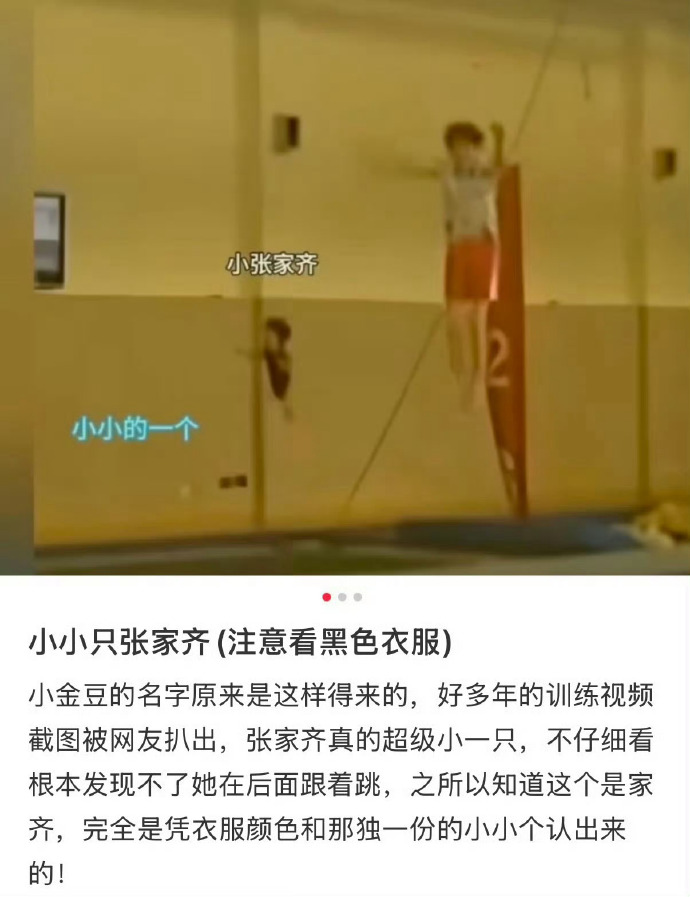张家齐：软萌外表下，藏着跳台之上的坚韧力量
 
张家齐这张图好震撼，一张赛场照片，让无数网友重新看见这位跳水少女背后的故事。很多人被她软萌可爱的模样吸引，却很少有人知道，这份耀眼成绩，始于四岁那年，早早开启的体育逐梦之路。
 
四岁，本该是在父母身边嬉笑玩耍的年纪，张家齐却踏入跳水馆，开启艰苦的
