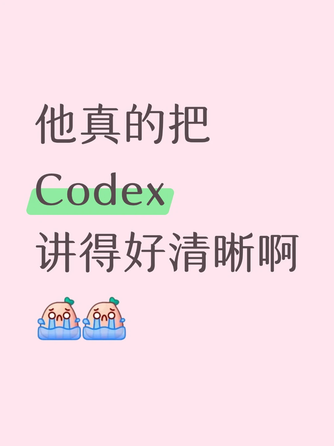 它真的把Codex讲得好清晰啊😭😭