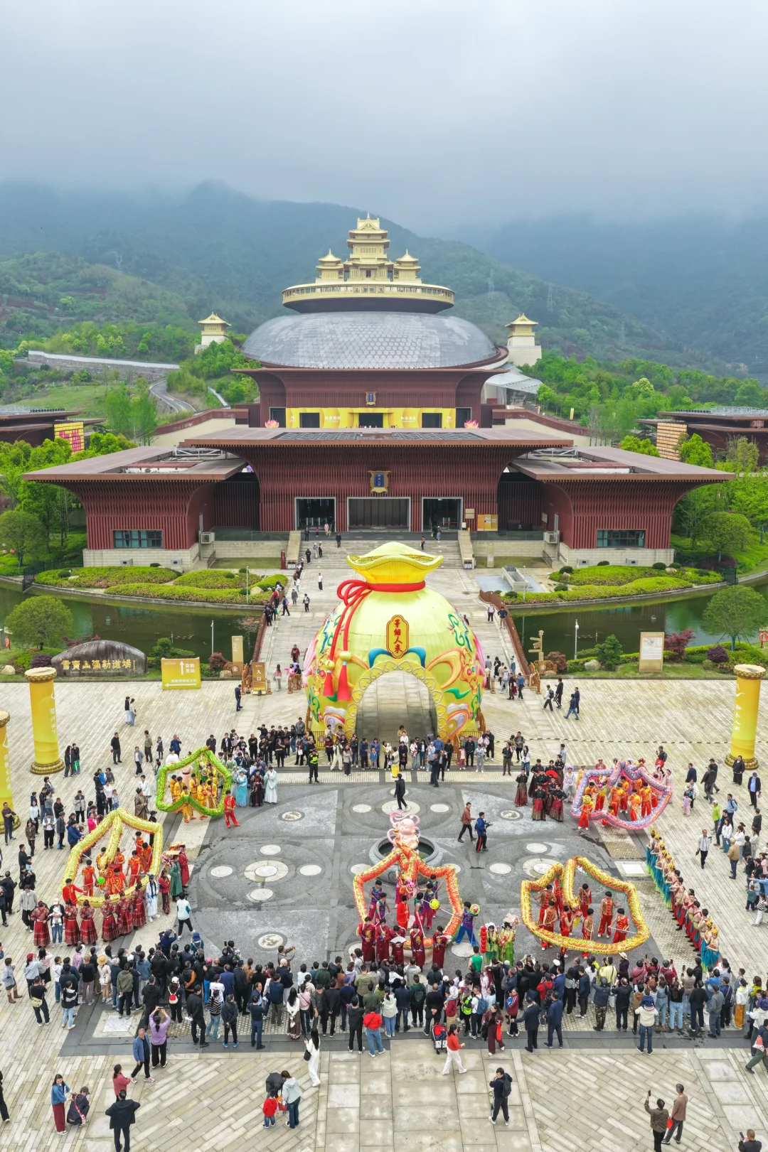 宁波雪窦庙会封神了‼️奉化布龙燃爆全场